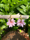 Pink Pikake Hoops
