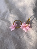 Pink Pikake Hoops