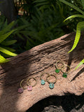 Seaglass Hammered Hoops